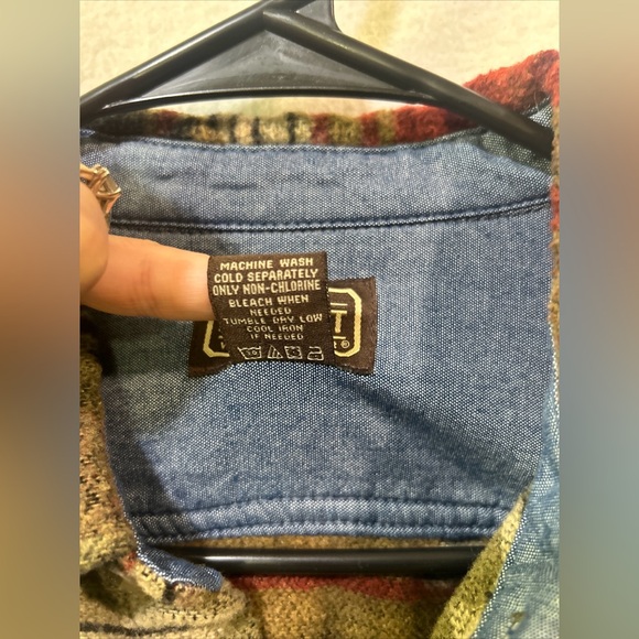 C.E. Schmidt Men's Workwear Shirt Chore Jacket Aztec Southwest Print Size L EUC - Picture 6 of 10